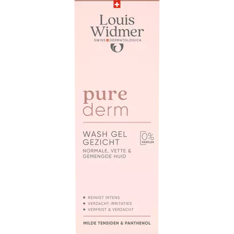 Louis Widmer Purederm Wash Gel Gezicht Zonder Parfum 125 ML
