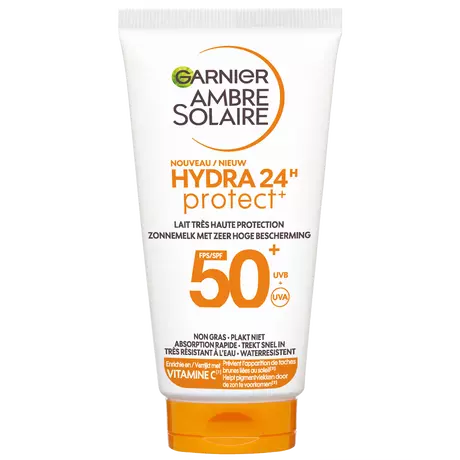 Garnier Ambre Solaire Hydra 24H Protect Lotion Zonnebrandcrème SPF50 50 ML Reisformaat Waterresistent