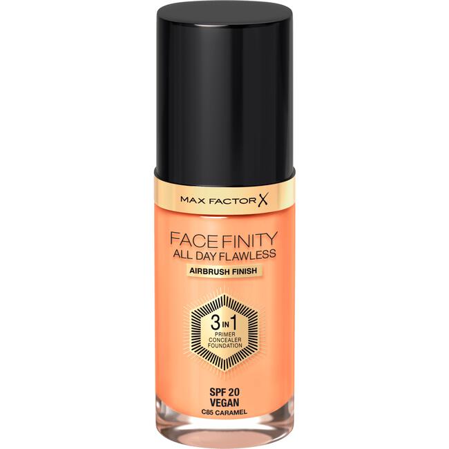 Max Factor Facefinity All Day Flawless 3-in-1 Vegan Foundation 85 Caramel