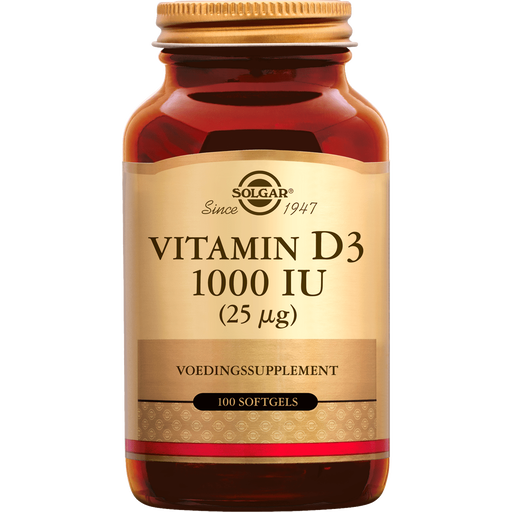 Solgar Vitamine D3 1000 IU 25 MCG Softgels 100 stuks