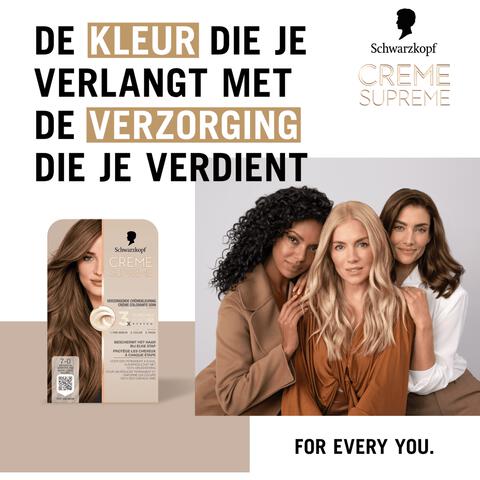 Schwarzkopf Creme Supreme Haarkleuring 7-0 Natuurlijk Donkerblond