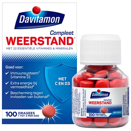 Davitamon Compleet Weerstand Vitamine C & D3 Dragees 100 stuks