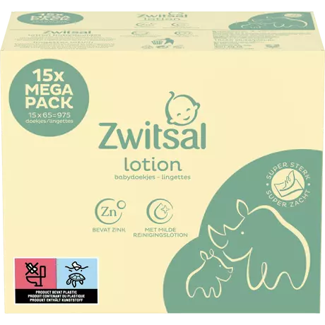 Zwitsal Lotion Billendoekjes 15x65 stuks