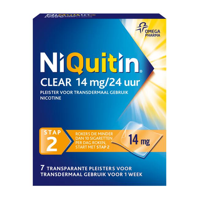 NiQuitin Clear Pleisters 14 mg Stoppen met roken