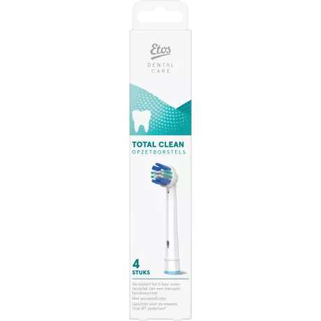 Etos Opzetborstels Total Clean 4 pack