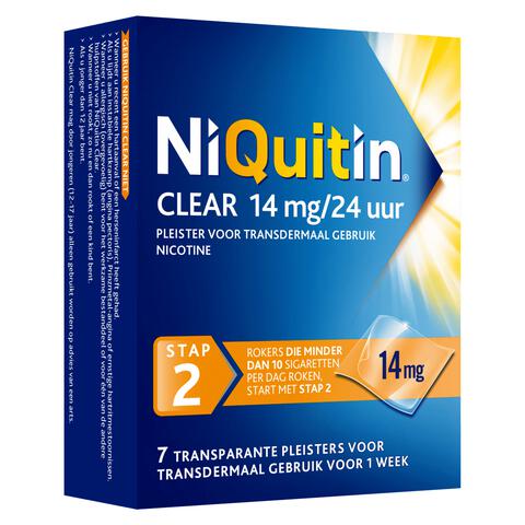 NiQuitin Clear Pleisters 14 mg Stoppen met roken