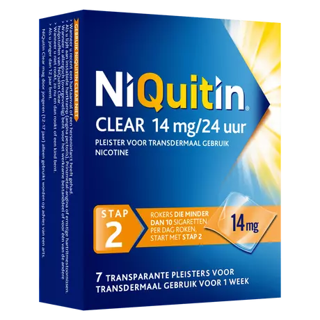 NiQuitin Clear Nicotine Pleisters Stoppen met roken 14 mg
