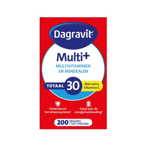 Dagravit Multivitaminen Totaal 30 Dragees 200 stuks