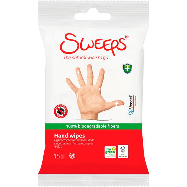 Sweeps Antibac Hand Wipe Mini 15 stuks