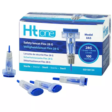 HT One Veiligheidslancet Flex 28 G 100 stuks