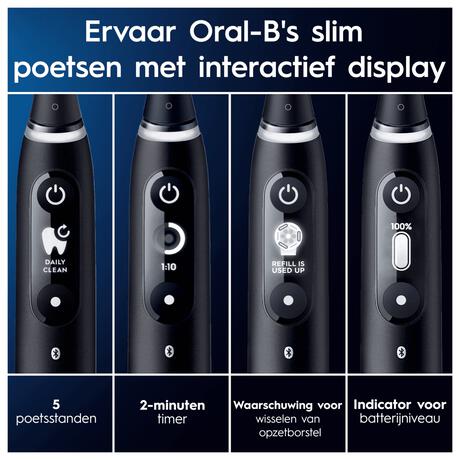 Oral-B iO 6 Duo Zwart & Roze 2 Elektrische Tandenborstels