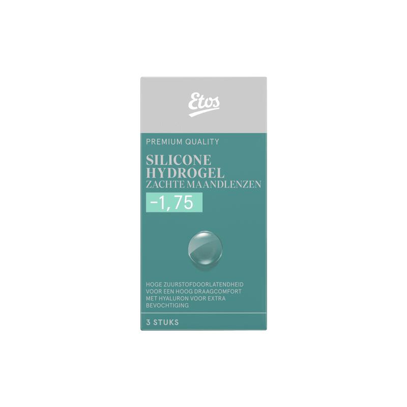 Etos Silicone Hydrogel Zachte Maandlenzen -1.75 3 stuks