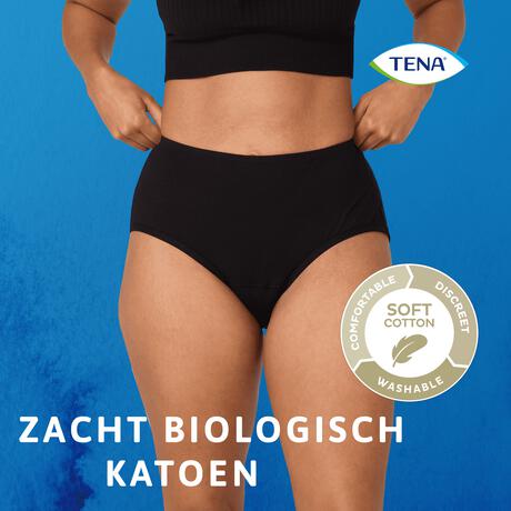 TENA WASBAAR ONDERGOED ZWART  XL