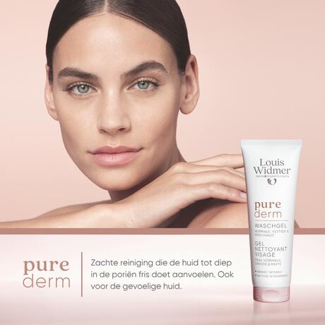 Louis Widmer Purederm Wash Gel Gezicht Zonder Parfum 125 ML