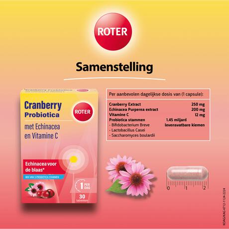 Roter Cranberry + Probiotica 30 Stuks