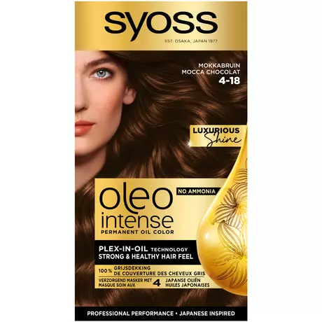 Syoss Oleo Intense Permanente Haarkleuring 4-18 Mokkabruin/Mocca Chocolat