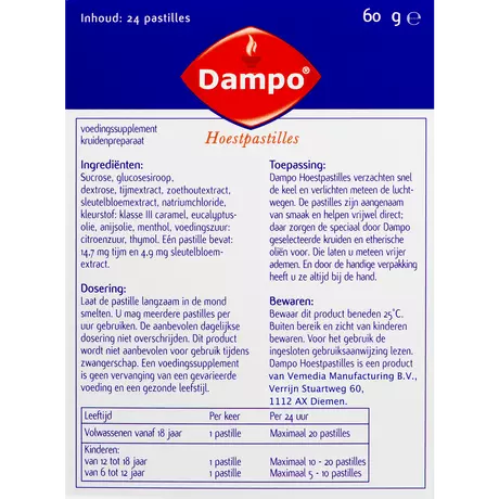 Dampo Hoestpastilles 24 stuks