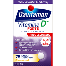 Davitamon Forte Vitamine D3 Smelttabletten Citroensmaak