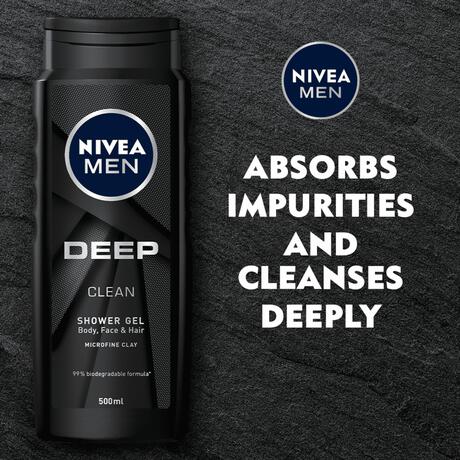NIVEA MEN Deep Clean 3-in-1 Douchegel 250 ML