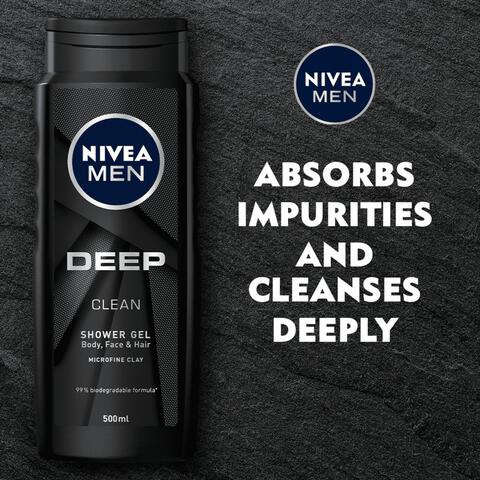 NIVEA MEN Deep Clean 3-in-1 Douchegel 250 ML
