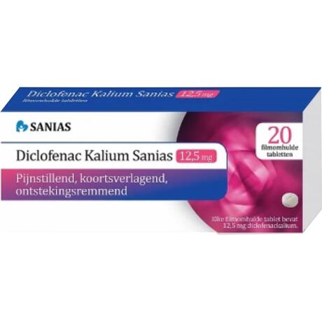Sanias Diclofenac kalium 12.5 mg tabletten
