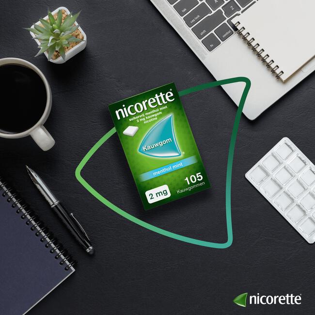 Nicorette suikervrij Kauwgom 30/105 stuks, 4 mg nicotine