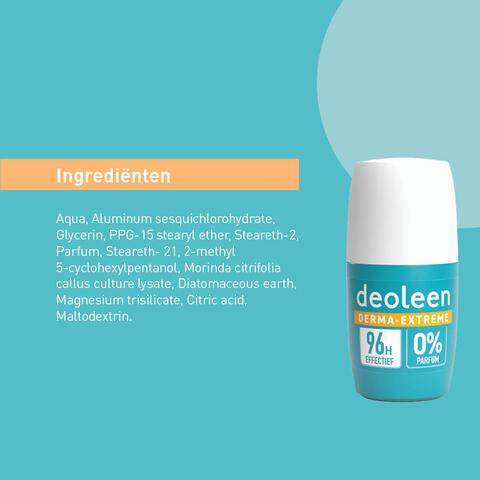 Deoleen Derma Extreme Deodorant Roller 96H 50 ML