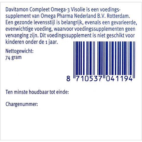 Davitamon Compleet Omega-3 Visolie Capsules