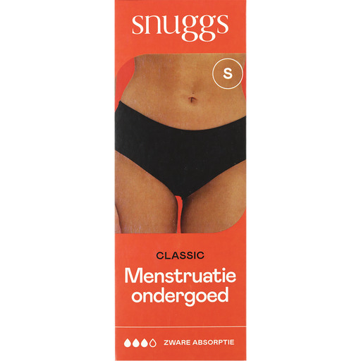 Snuggs Menstruatieondergoed Zware Menstruatie Classic Zwart Maat S