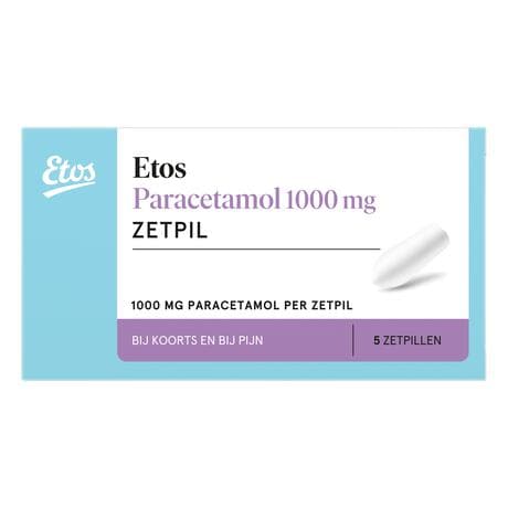 Etos Paracetamol 1000 MG Zetpil 5 stuks