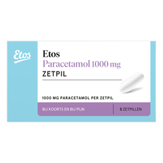 Etos Paracetamol 1000 MG Zetpil 5 stuks