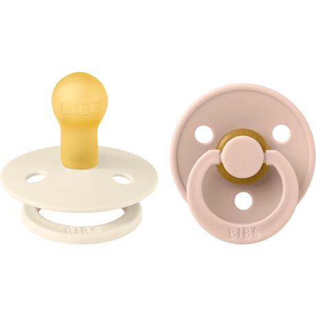 BIBS Fopspeen Two Pack Natuurlijk Rubber Ivory/Blush Maat 1