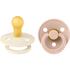 BIBS Fopspeen Two Pack Natuurlijk Rubber Ivory/Blush Maat 1