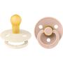 BIBS Fopspeen Two Pack Natuurlijk Rubber Ivory/Blush Maat 1