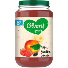 Olvarit Appel Aardbei Banaan Fruithapje 8+ maanden 200 GR