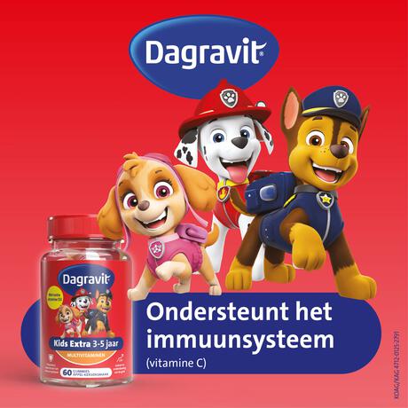 Dagravit Kids Xtra Paw Patrol 3-5 jaar 60 gummies