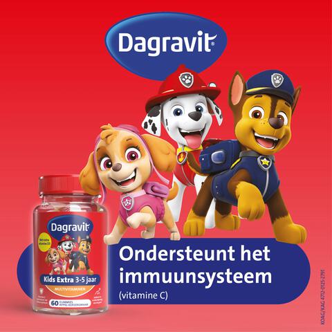 Dagravit Kids Xtra Paw Patrol 3-5 jaar 60 gummies