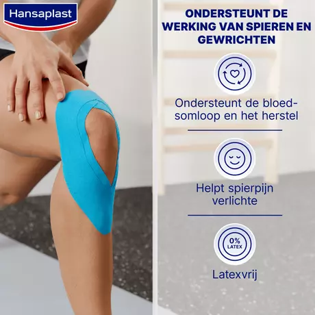 Hansaplast Sport Kinesiologie Tape Blauw 5 CM x 5 M