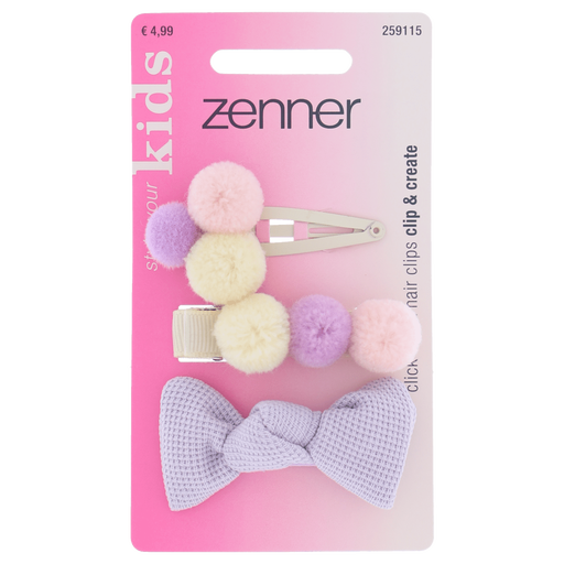 Zenner Klik-klak haarspeld kids 3x