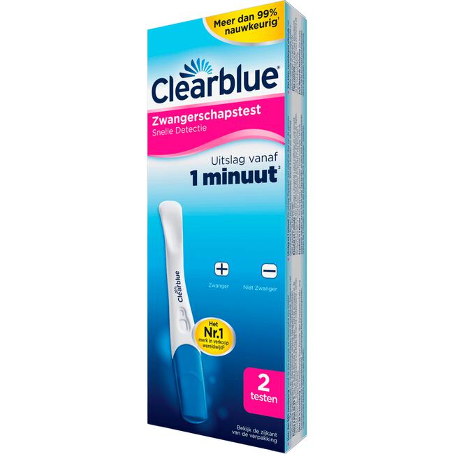 Clearblue Snelle Detectie Zwangerschapstest 2 Stuks