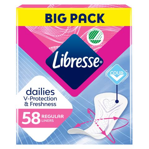 Libresse Regular Inlegkruisjes Big Pack 58 stuks