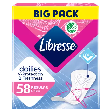 Libresse Regular Inlegkruisjes Big Pack 58 stuks