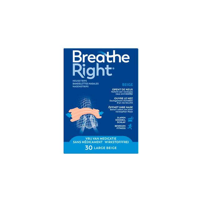 Breathe Right Neusstrips Large 30 stuks 