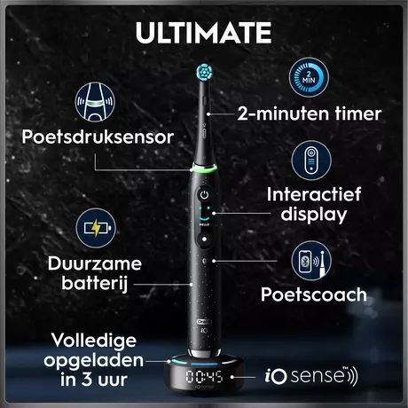 Oral-B iO 10 Zwart Elektrische Tandenborstel