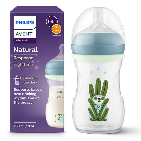 Philips Avent Natural Response Babyfles Nighttime 3M+ SCY903/81 260 ML
