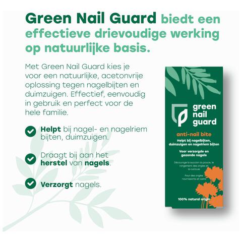 Green nail guard anti-nail bite