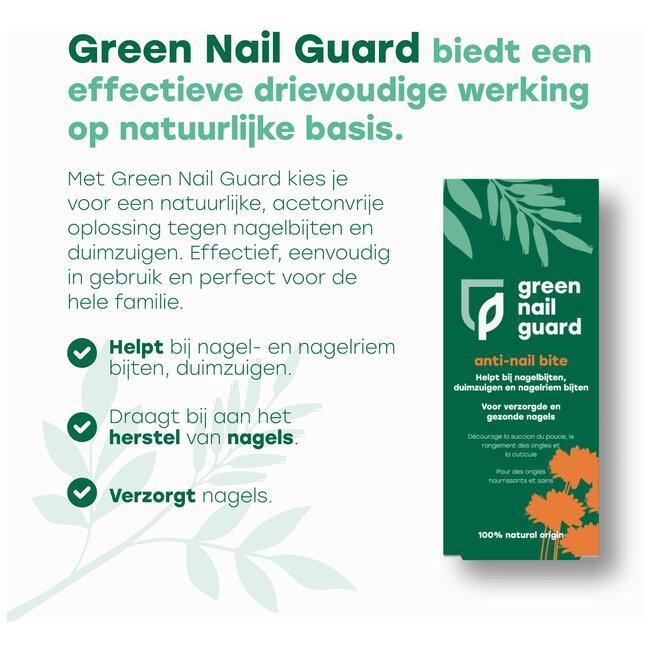 Green nail guard anti-nail bite