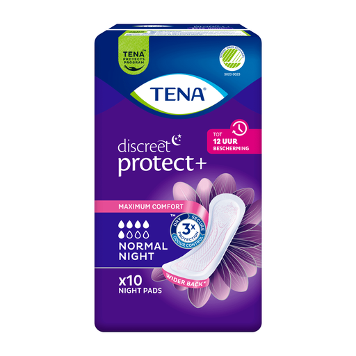 TENA Discreet Protect+ Normal Night Incontientieverband 10 stuks
