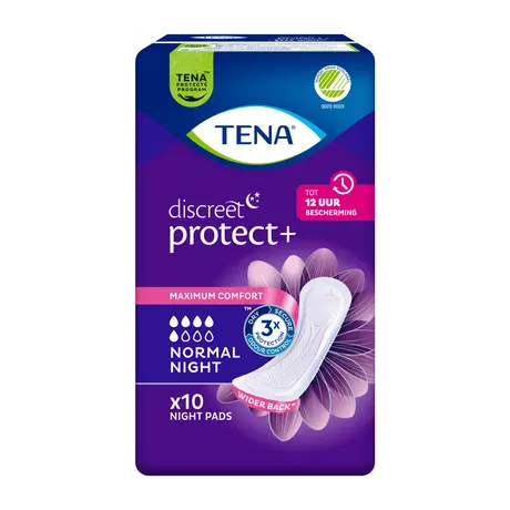 TENA Discreet Protect+ Normal Night Incontientieverband 10 stuks