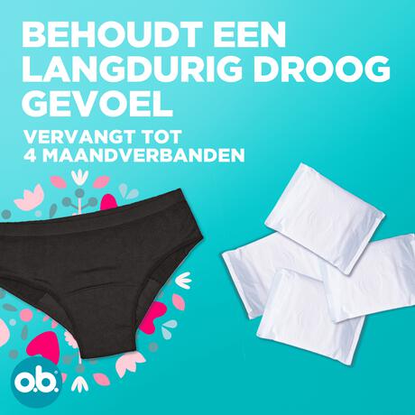 o.b.® Herbruikbaar Menstruatie Ondergoed Zwart M/L